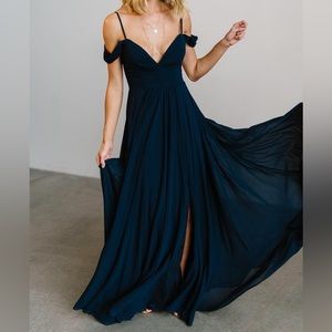 (Navy blue) Bianca Lace Maxi Dress ‘Baltic Born’